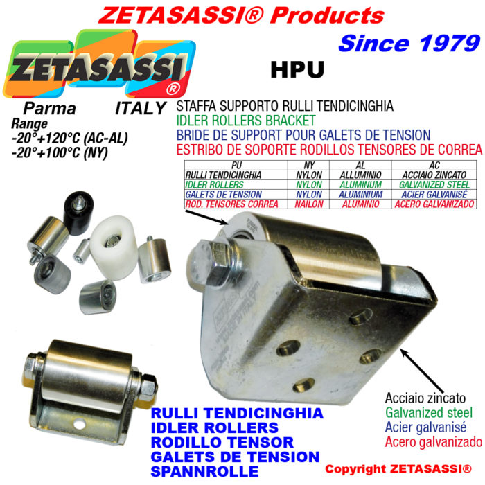 ZETASASSI H3PU6090NY Belt tensioner roller bracket