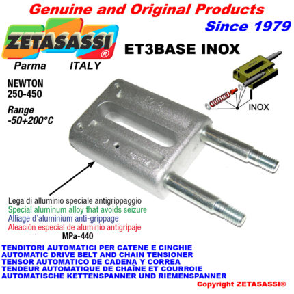 ZETASASSI ET3BASE INOX Inox spring tensioner