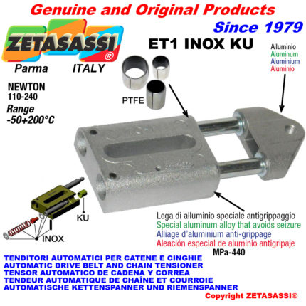 ZETASASSI ET1M8INOXKU Automatic linear inox spring tensioner