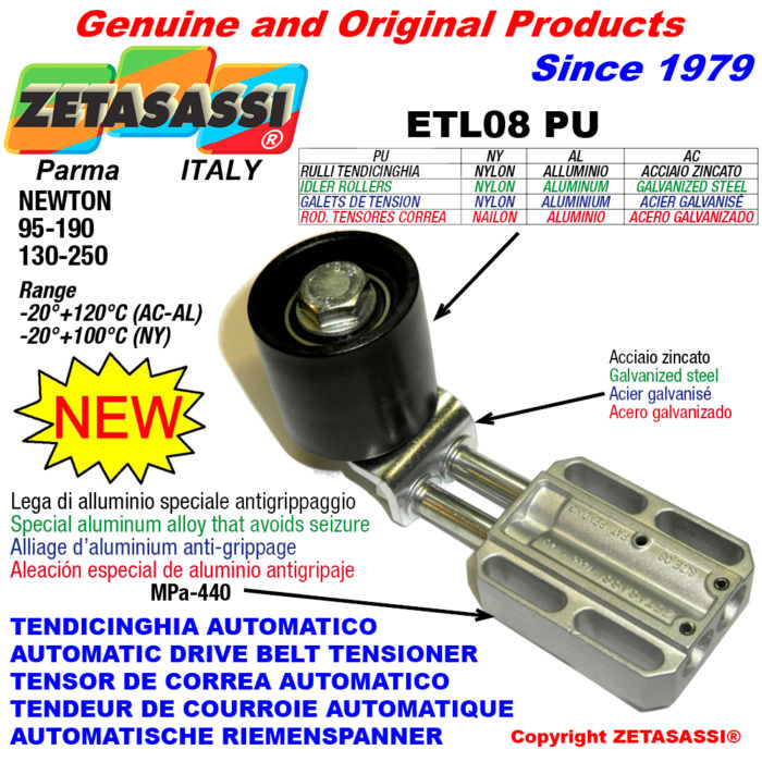 ZETASASSI ETL08PU6060NY190 Automatic linear belt tensioner