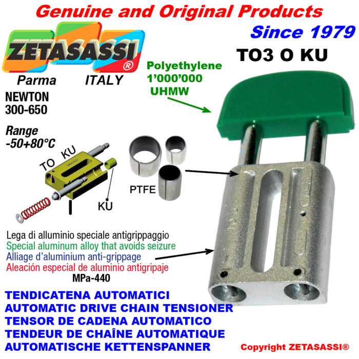 ZETASASSI TO3OASA80SKU Automatic linear drive chain tensioner