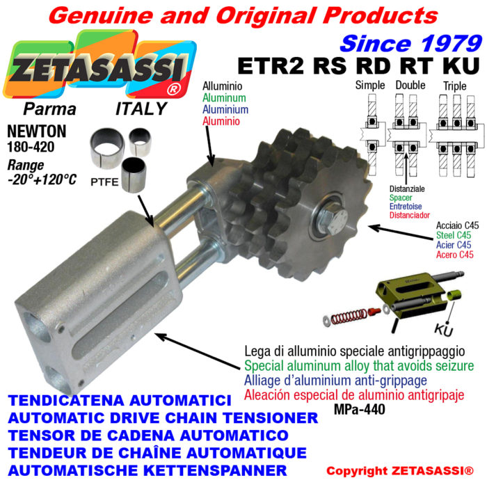 ZETASASSI ETR2RT58KU Automatic linear chain tensioner