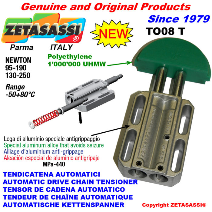 ZETASASSI TO08TU190 Automatic linear drive chain tensioner