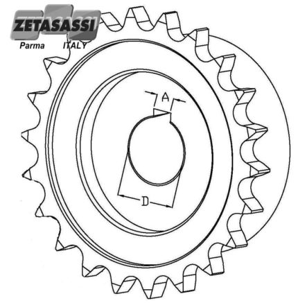 ZETASASSI FORPIGN90F45CH14 Boring for chain coupling