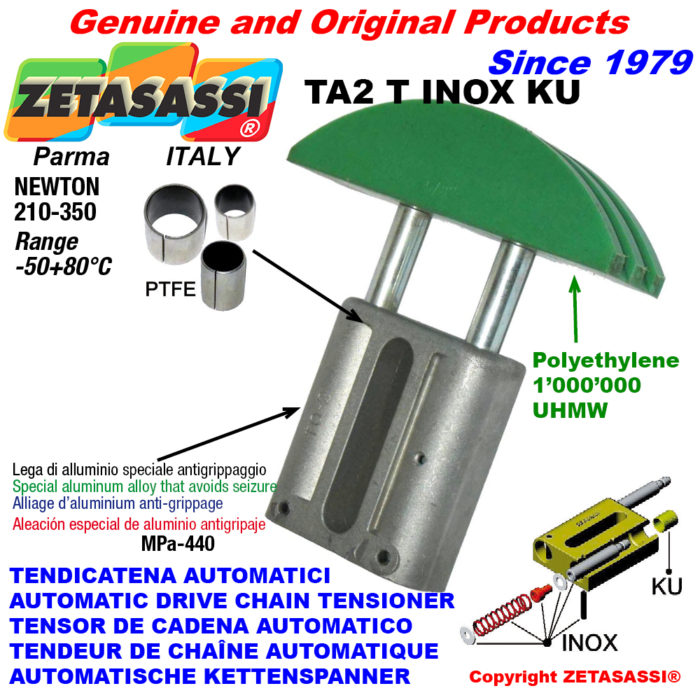 ZETASASSI TA2TASA60TINOXKU Automatic linear drive inox chain tensioner