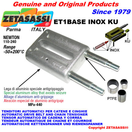 ZETASASSI ET1BASE INOX KU Inox spring tensioner