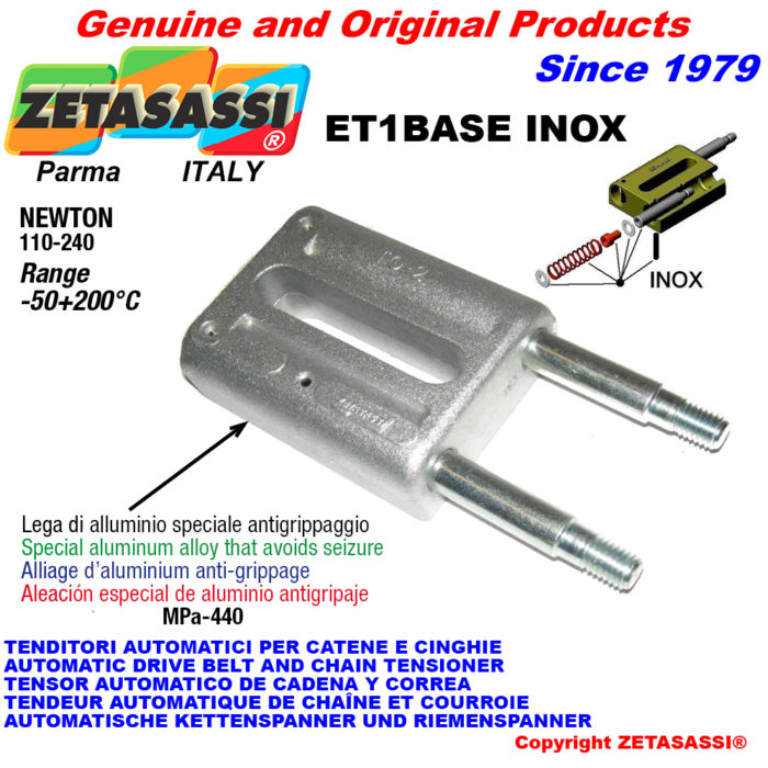 ZETASASSI ET1BASE INOX Inox spring tensioner