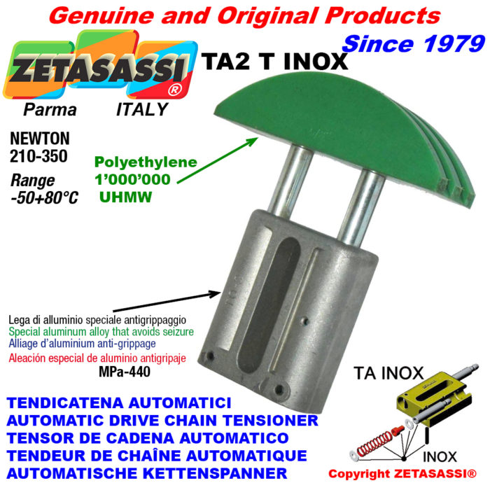 ZETASASSI TA2TASA60TINOX Automatic linear drive inox chain tensioner