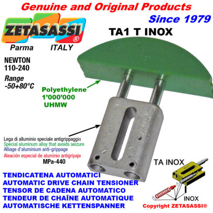 ZETASASSI TA1TASA40TINOX Automatic linear drive inox chain tensioner