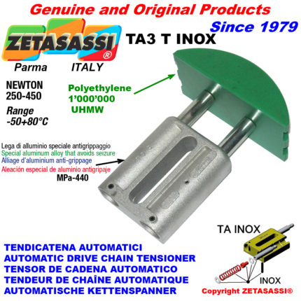 ZETASASSI TA3TASA80TINOX Automatic linear drive inox chain tensioner