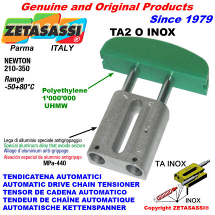 ZETASASSI TA2OASA60SINOX Automatic linear drive inox chain tensioner