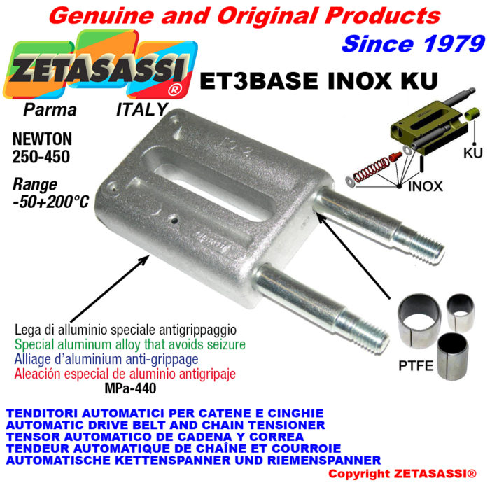 ZETASASSI ET3BASE INOX KU Inox spring tensioner