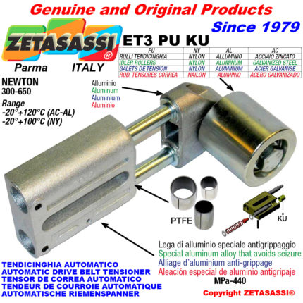 ZETASASSI ET3PU8090NYKU Automatic linear belt tensioner