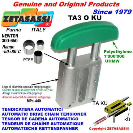 ZETASASSI TA3OASA80SKU Automatic linear drive chain tensioner