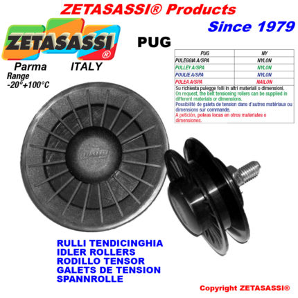 ZETASASSI PUG4 Rim pulley with bearing