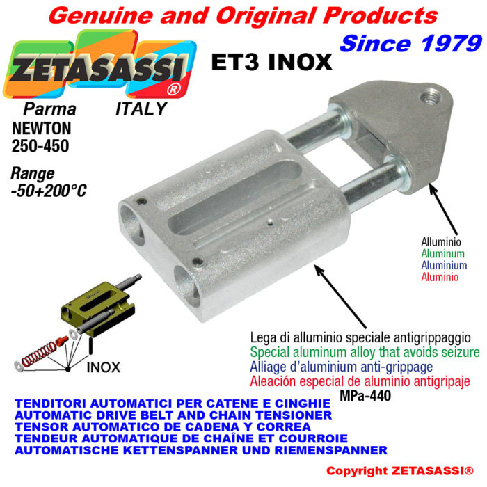 ZETASASSI ET3M16INOX Automatic linear inox spring tensioner