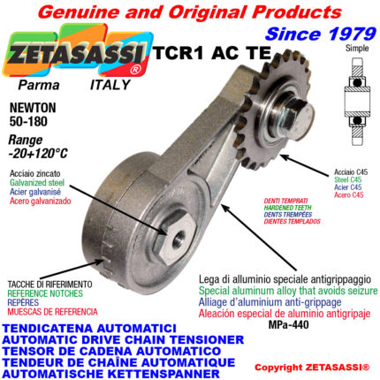 ZETASASSI TCR1AC58STEING Automatic arm chain tensioner