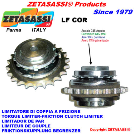 ZETASASSI LF9058Z22UN Torque limiter with plate wheel "lfcor"