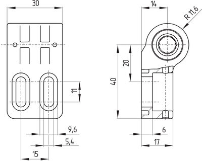 Schmersal TV8S521 HINGE / TV8S-FH Safety switch for hinged guard