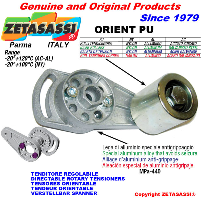 ZETASASSI ORIENTPU8090NY Directable rotary belt tensioner