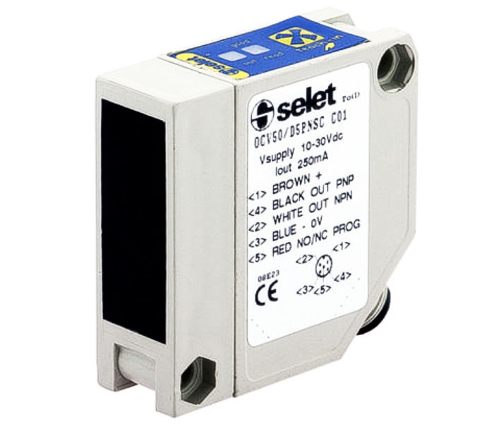 SELET OCV50T/CPNSC D.c. 50 x 50 x 18 mm block type for trasparent objects detection series