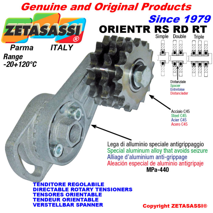 ZETASASSI ORIENTRRT58 Directable rotary chain tensioner