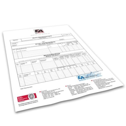 END-Armaturen APZ31 Inspection certificate acc. to DIN EN 10204-3.1