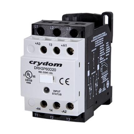 BEI Sensors/Sensata DRH Series DIN Rail Mount Solid State Contactors DRH3P60D20R