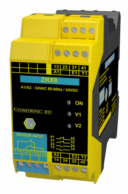 Comitronic-Bti ZRX8 Dual Channel Zener barrier in ATEX Zone 2/22